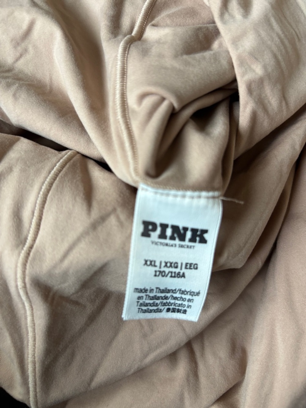 VS pink high neck sleeveless body suit cream XXL - Picture 6 of 6